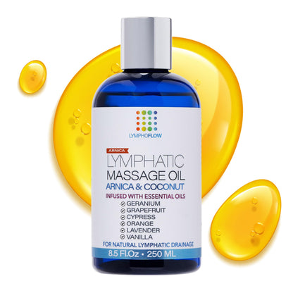 Lymphatic Drainage Massage Oil with Arnica & Coconut – Post-Surgery Recovery (8.5 oz)