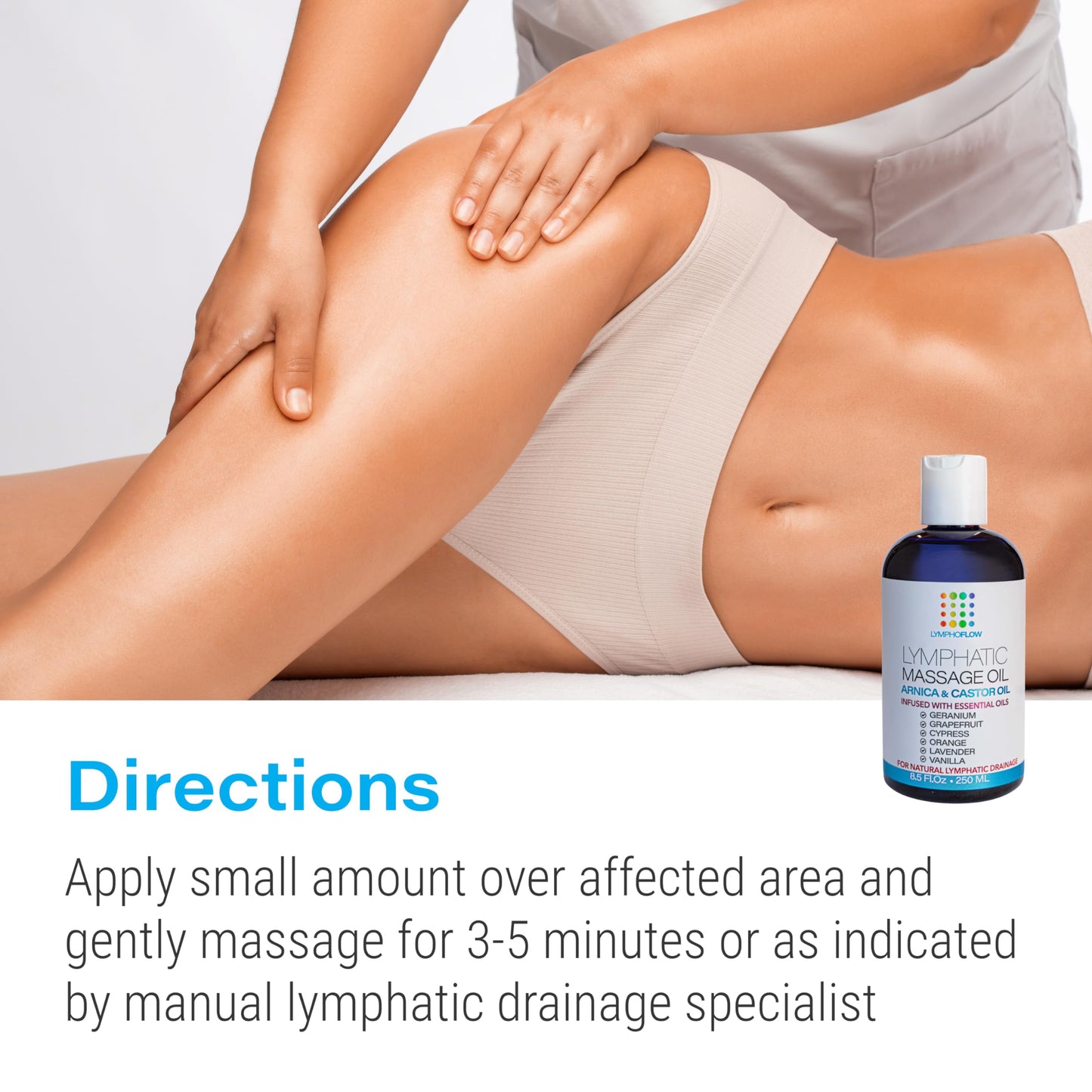 Lymphatic Drainage Massage Oil with Arnica & Castor Oil | Post-Surgery Recovery | Bruizex