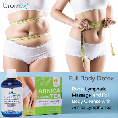 Lymphatic Drainage Massage Oil with Arnica & Castor Oil | Post-Surgery Recovery | Bruizex