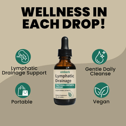 Lymphatic Drainage Drops – 2000mg Herbal Blend with Elderberry & Echinacea | Immune Support & Detox (2 fl oz, 2 pcs)
