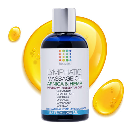Arnica & Hemp Lymphatic Massage Oil – 8.5 oz for Post-Surgery Recovery & Detox