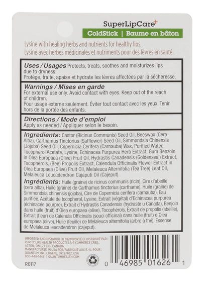 Super Lysine Plus Coldstick SPF21 Quantum 1 Stick - Natural Cold Sore Relief