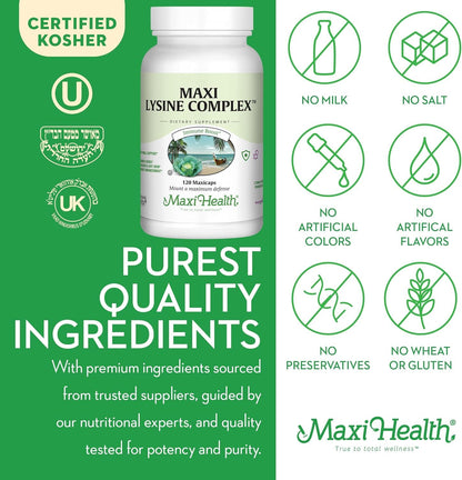 Lysine Complex with Probiotics – 1000 mg L-Lysine Capsules (60 Count)