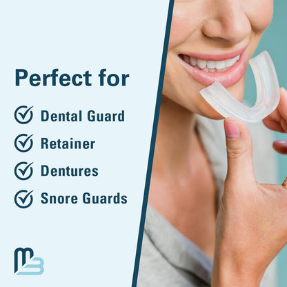 M3 Naturals Retainer Cleaner & Soak Container – Denture Bath Case, 92 Tablets + 1 Bath