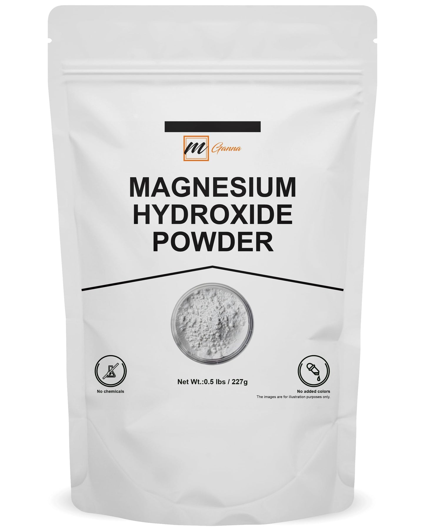 mGanna Magnesium Hydroxide Powder 227 GMS / 0.5 lbs | Premium Wellness