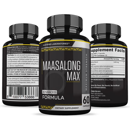 Maasalong Max 1600MG – Advanced Men's Health Formula | Justified Laboratories