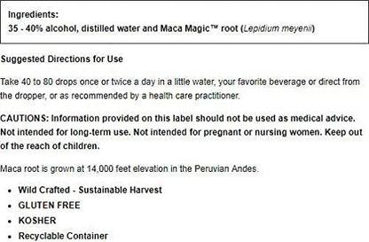 Maca Magic Express Energy Liquid Extract 4oz – Organic Peruvian Maca (Black Red Purple Yellow)