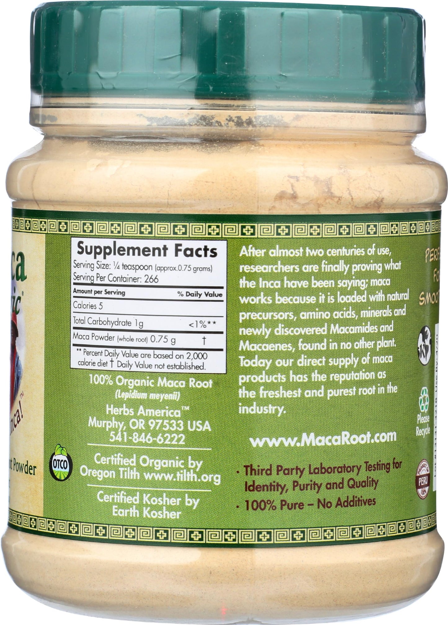 Maca Magic Organic Black Maca Powder - Raw 7.1 oz