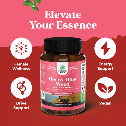 Horny Goat Weed for Women – Hormone Balance & Mood Support | 90 Count