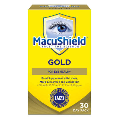 Macu Shield Gold 90 Capsules | Eye Health Supplement with Lutein, Zeaxanthin & Meso-zeaxanthin