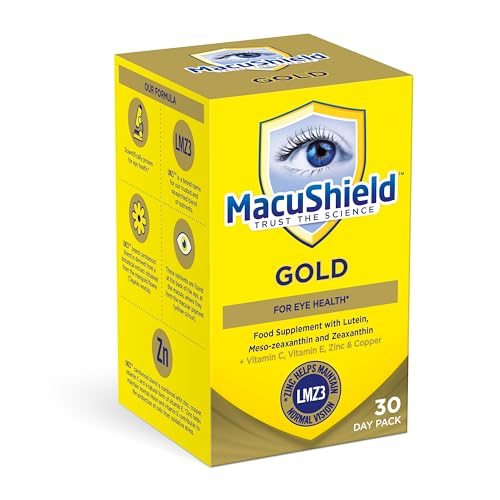 Macu Shield Gold 90 Capsules | Eye Health Supplement with Lutein, Zeaxanthin & Meso-zeaxanthin