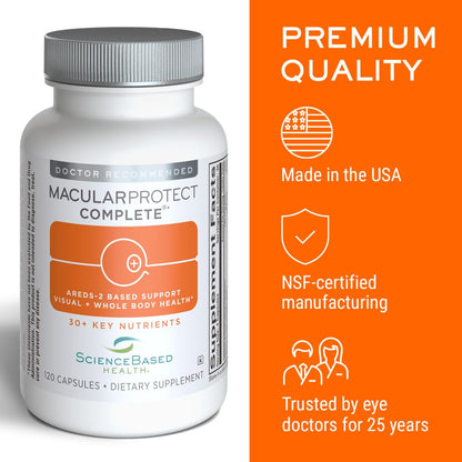 ScienceBased Health MacularProtect Complete – AREDS 2 Eye Health Capsule, 120 Capsules