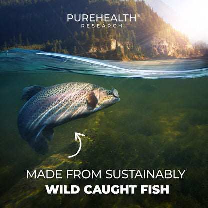 PUREHEALTH RESEARCH Complete Omega-3 Fish Oil Softgels – EPA/DHA, Non-GMO, 90 SoftGels