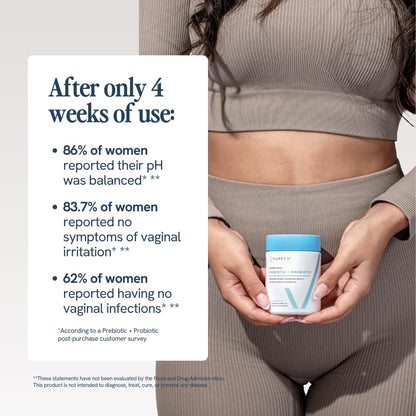 Happy V Dr. Formulated Vaginal Probiotics for Women – pH Balance, Urinary & Gut Support