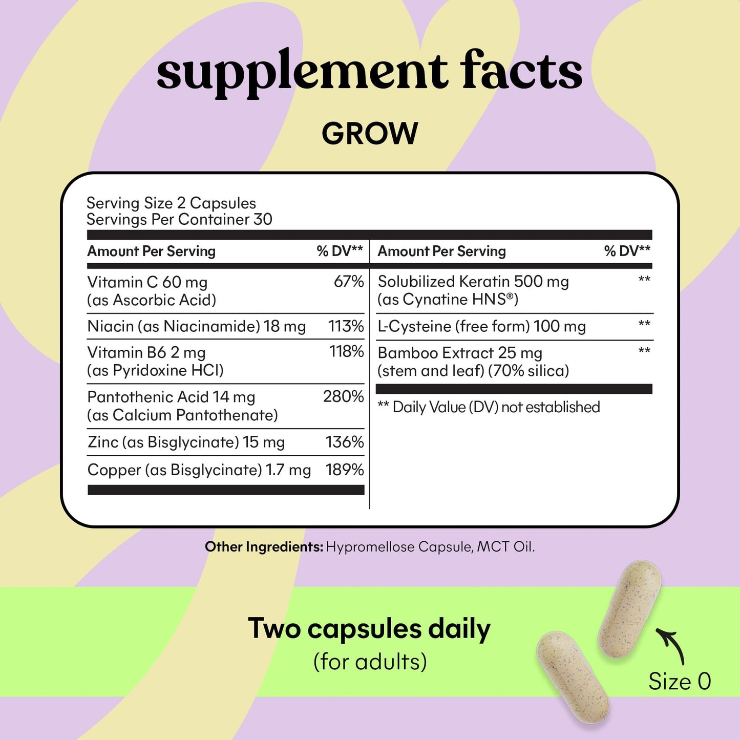 Lemme Grow Hair Supplement for Women | Keratin Complex for Thicker Hair