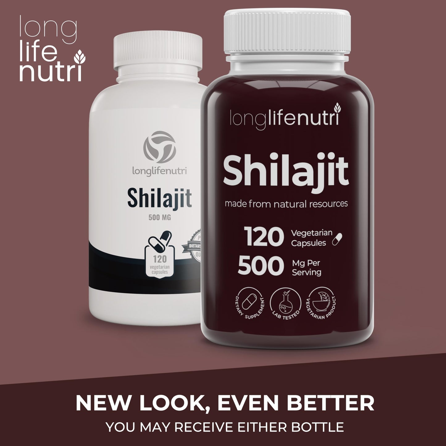 Shilajit Pure Himalayan Extract 500mg | 15% Fulvic Acid, 120 Vegetarian Capsules