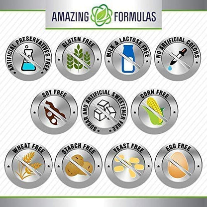 Amazing Formulas Berberine Turmeric & Bioperine 800mg – 60 Veggie Capsules