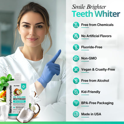 Nano-Hydroxyapatite Oil Pulling Mouthwash – Teeth & Gums, Organic