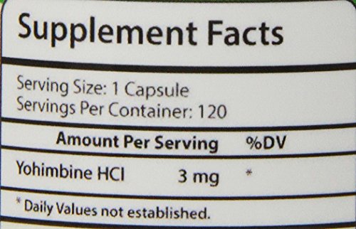 Biotech Nutritions Yohimbine HCl Dietary Supplement, 120 Count