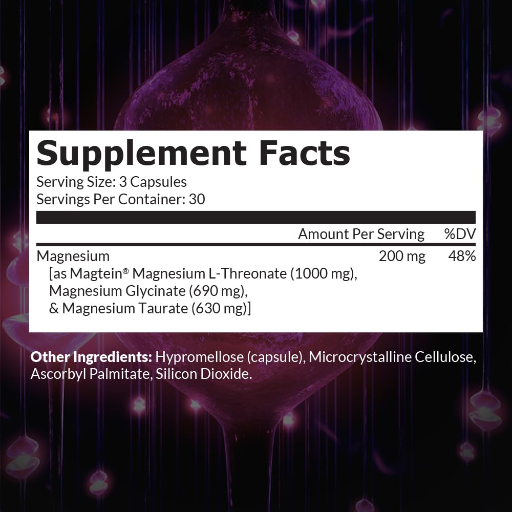 MagEnhance Magtein Magnesium Complex – Magnesium L-Threonate with Glycinate & Taurate (90 capsules)