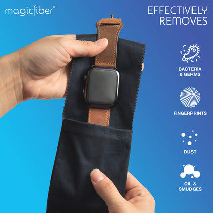 MagicFiber Ultra-Soft Microfiber Glasses Pouch — 4-Color Pack with Built-in Cleaning Cloth