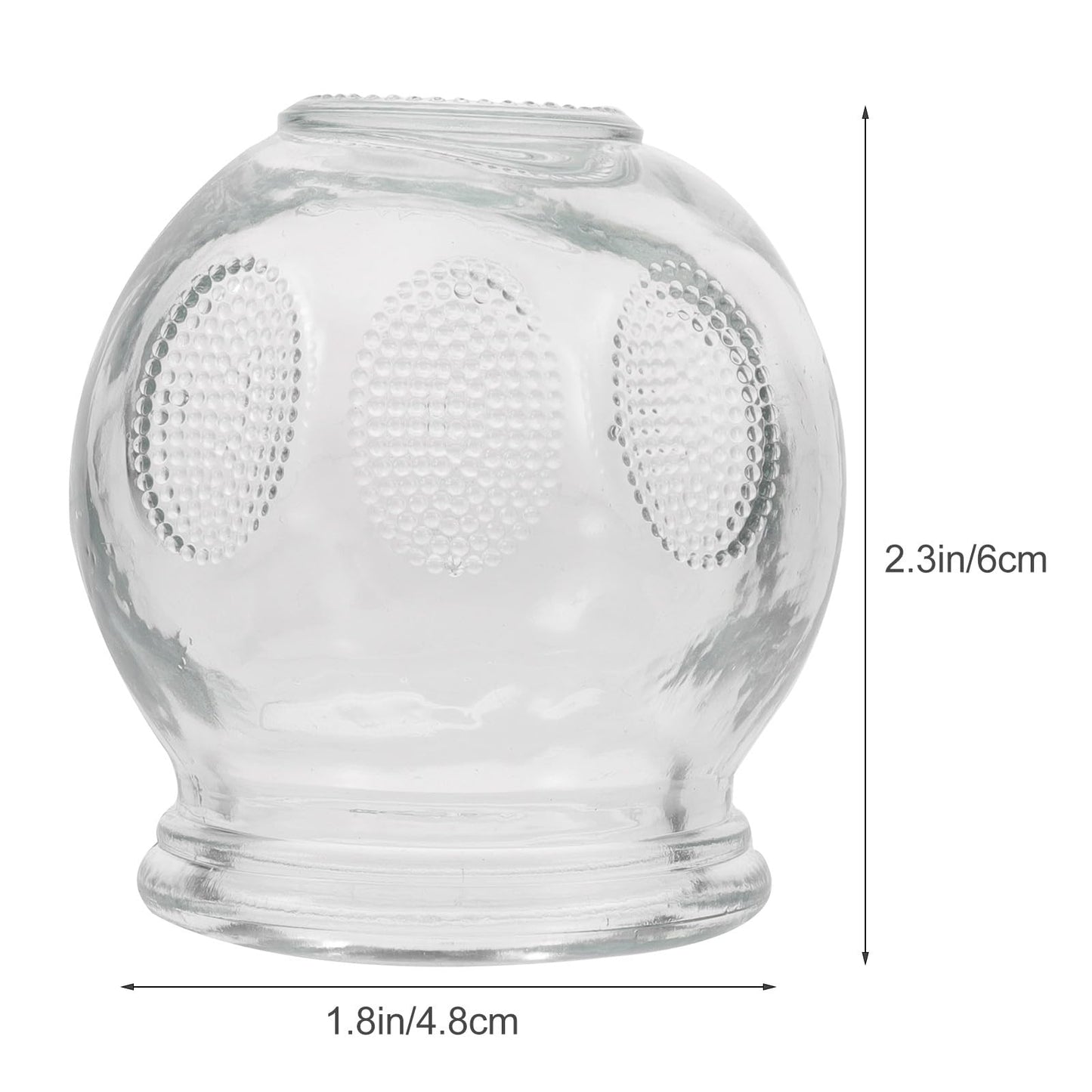 MAGICLULU Hand Tools 6 Pcs Glass Fire Cupping Set | Thick Chinese Acupoint Glass Cupping for Massage