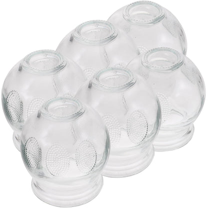 MAGICLULU Hand Tools 6 Pcs Glass Fire Cupping Set | Thick Chinese Acupoint Glass Cupping for Massage