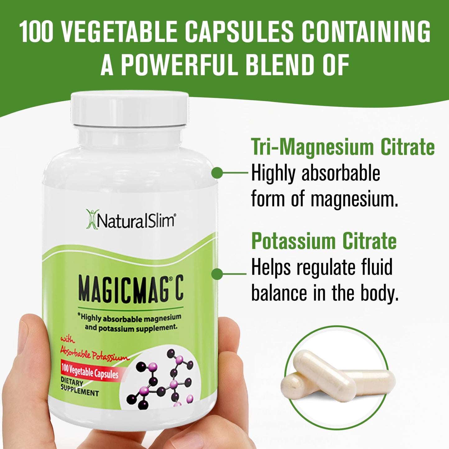 MagicMag C by NaturalSlim – Magnesium Citrate with Potassium for Sleep & Muscle Relaxation