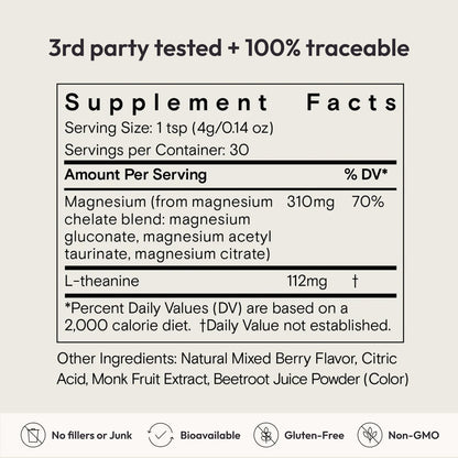 Moon Juice Magnesi-om Berry Jar – Big Mag 7.7 oz (55 Servings) | Moon Juice
