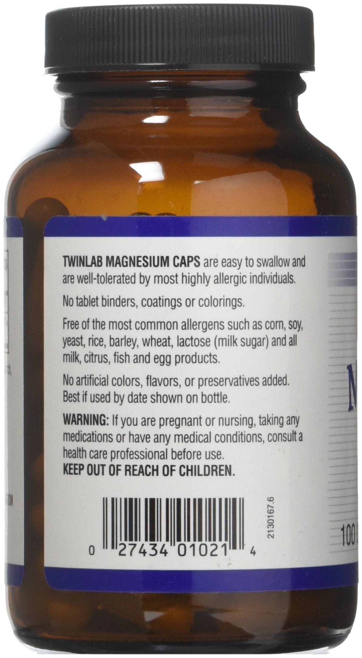 Magnesium 400 mg by Twinlab - 100 Cap (Pack of 3)
