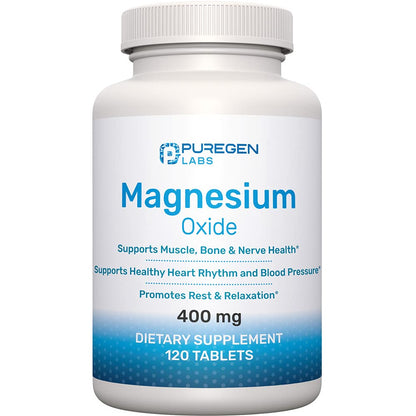 Magnesium 400mg High Potency Supplement – Immune Support, Muscle Recovery | 120 Tablets
