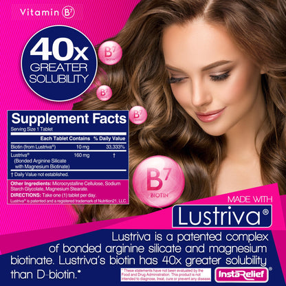 InstaRelief® Hair Growth with Lustriva® – Clinically Shown to Grow Thicker Hair in 3 Weeks