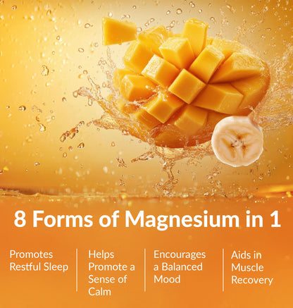 BIOptimizers Magnesium Breakthrough Drink – 8 Forms, Electrolytes, Banana Mango