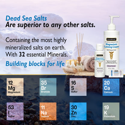 Magnesium Calming Cream 16 oz | Soothing Mineral Moisturizer