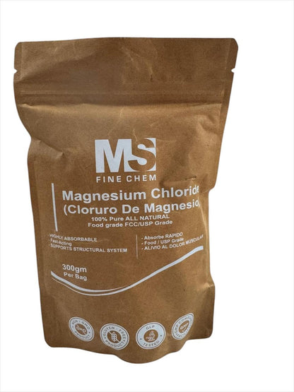 Magnesium Chloride - 100% Pure Food Grade 300g | Edible, Highly Absorbable