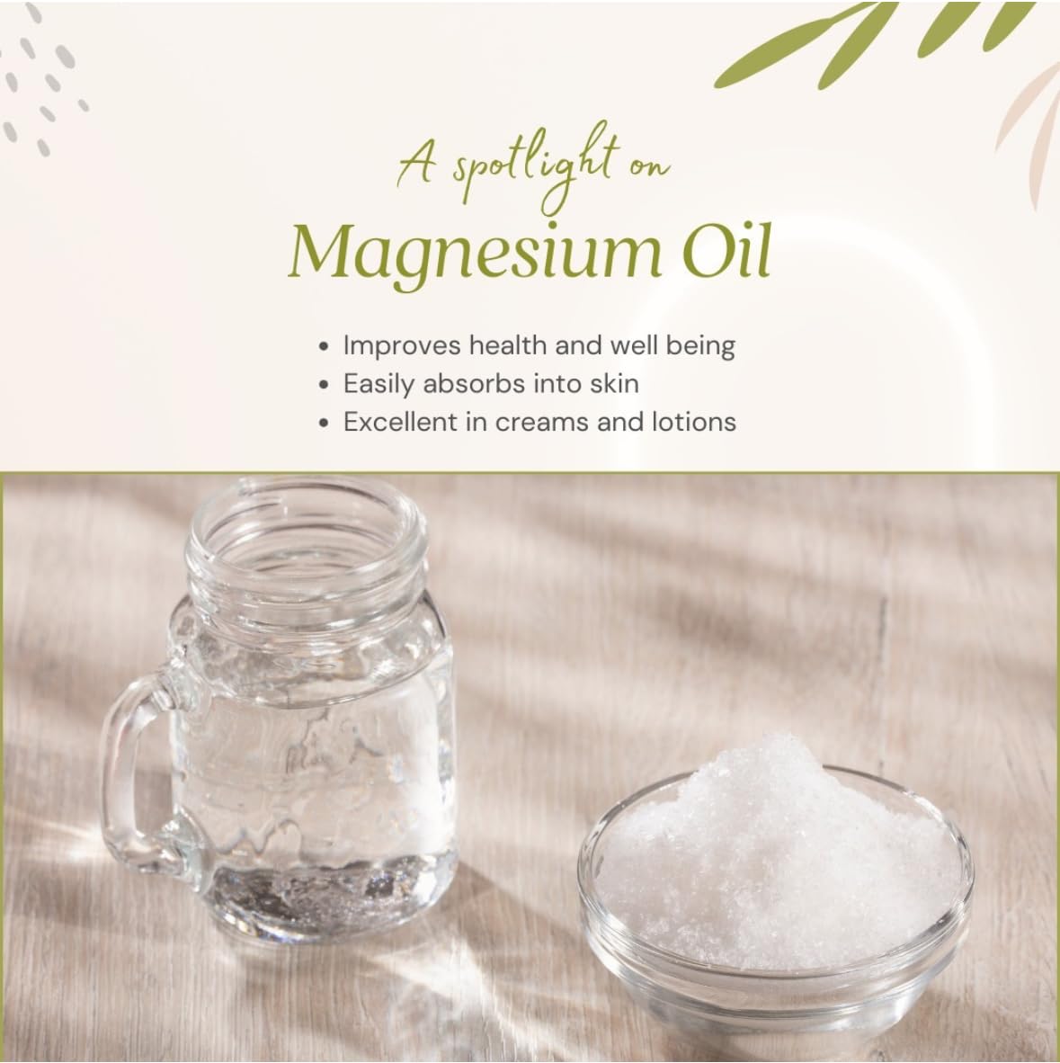 Magnesium Chloride - 100% Pure Food Grade 300g | Edible, Highly Absorbable