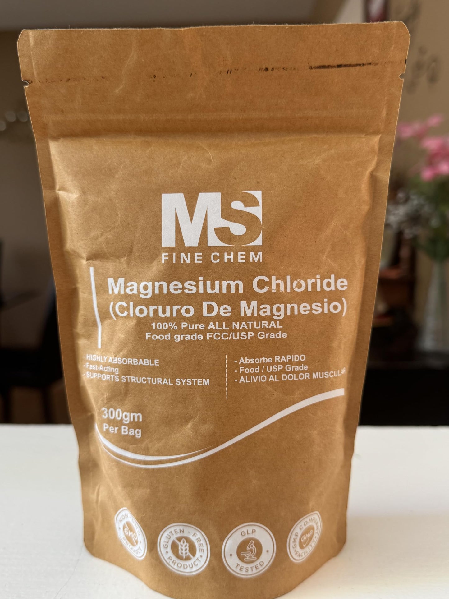 Magnesium Chloride - 100% Pure Food Grade 300g | Edible, Highly Absorbable