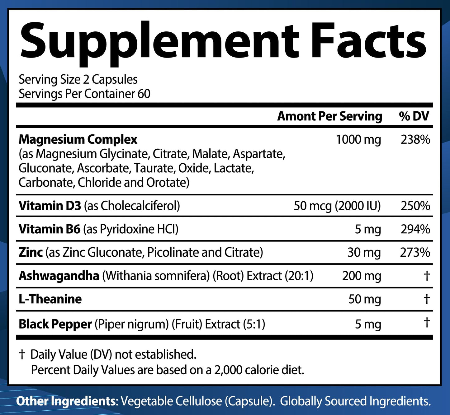 Magnesium Complex 12-in-1 1000mg | Sleep & Stress Support | USA (120 Capsules)