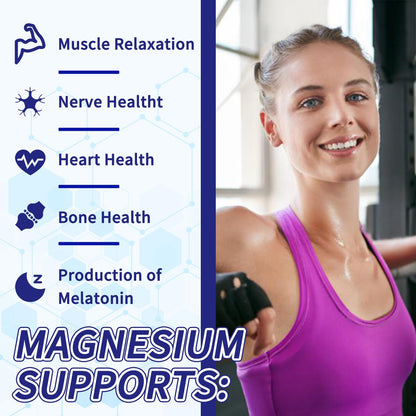 Magnesium Complex 1000mg – 8 Forms (Glycinate, Citrate, Malate) – Vegan, Non-GMO