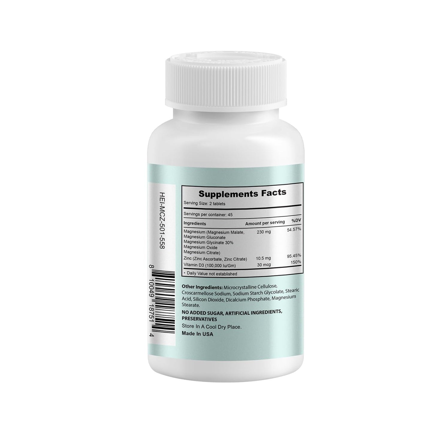 Magnesium Complex 3 Pack with Zinc & Vitamin D3 | Glycinate, Citrate, Malate, Oxide, Gluconate – 270 Tablets