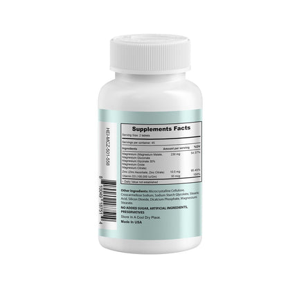 Magnesium Complex 3 Pack with Zinc & Vitamin D3 | Glycinate, Citrate, Malate, Oxide, Gluconate – 270 Tablets
