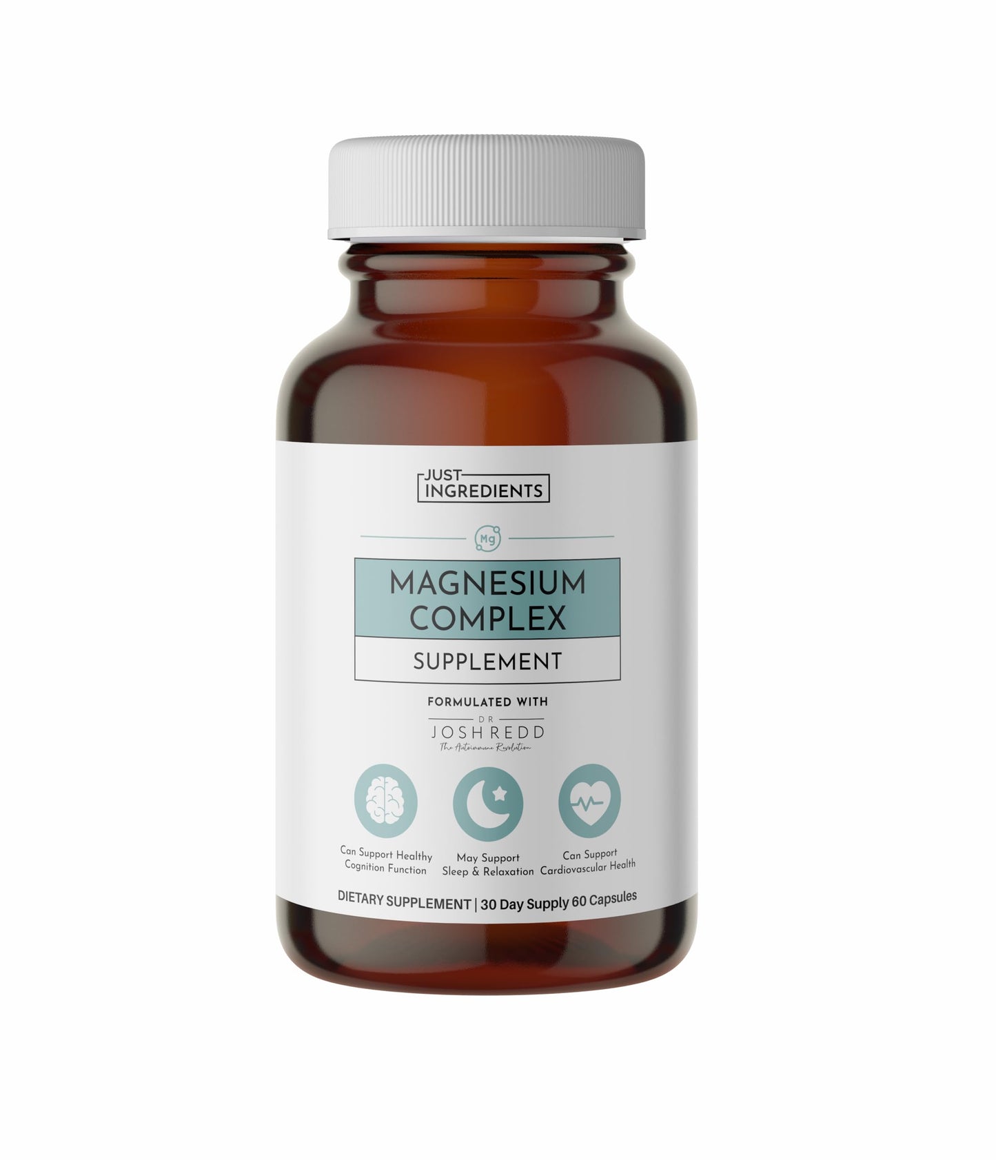 Just Ingredients Magnesium Complex – Five Bioavailable Forms for Relaxation, Sleep & Mood Support | 60 Capsules