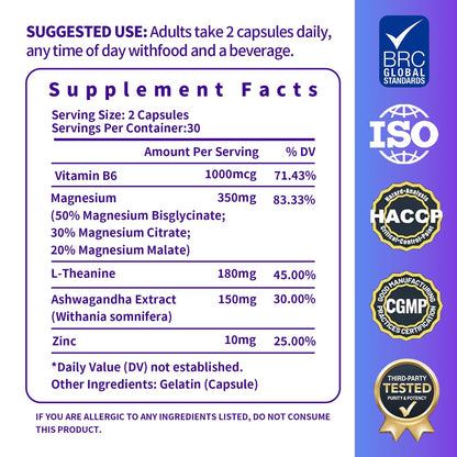 Magnesium Complex 7-in-1 with Ashwagandha & L-Theanine | DeepCalm