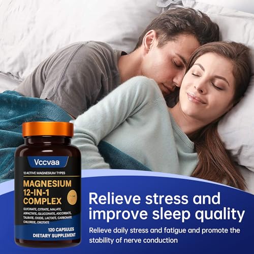 Magnesium Complex 700mg – 12-in-1 Magnesium Supplement (120 Capsules)