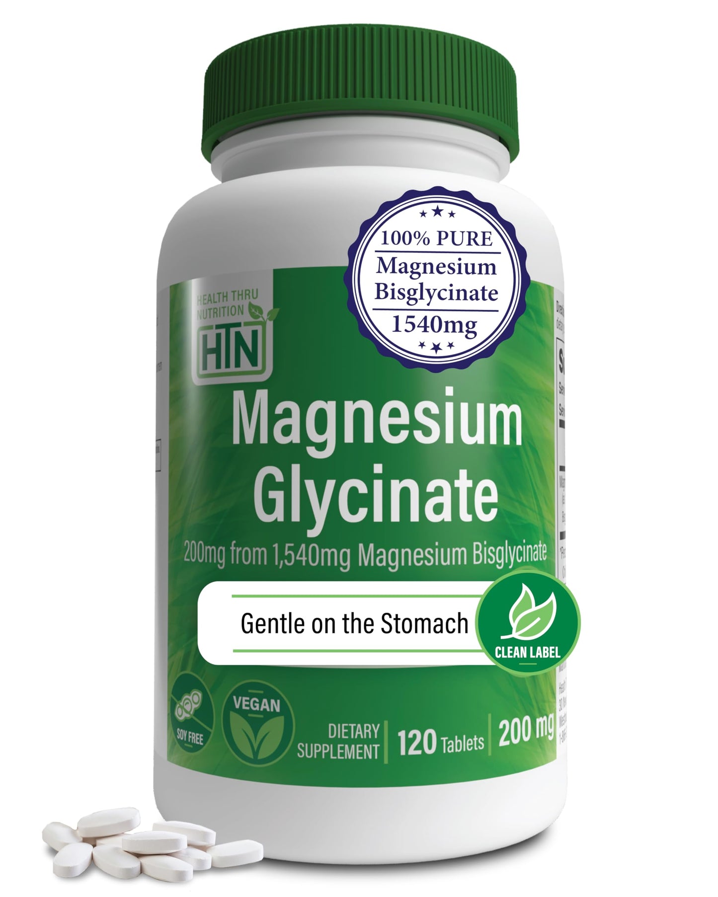 Magnesium Glycinate 200mg | 120 Tablets | High Absorption