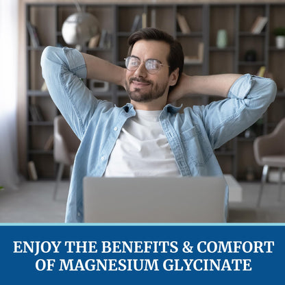 Magnesium Glycinate 500mg | Chelated for High Absorption | 60ct | Sleep, Relaxation & Muscle & Nerve Support