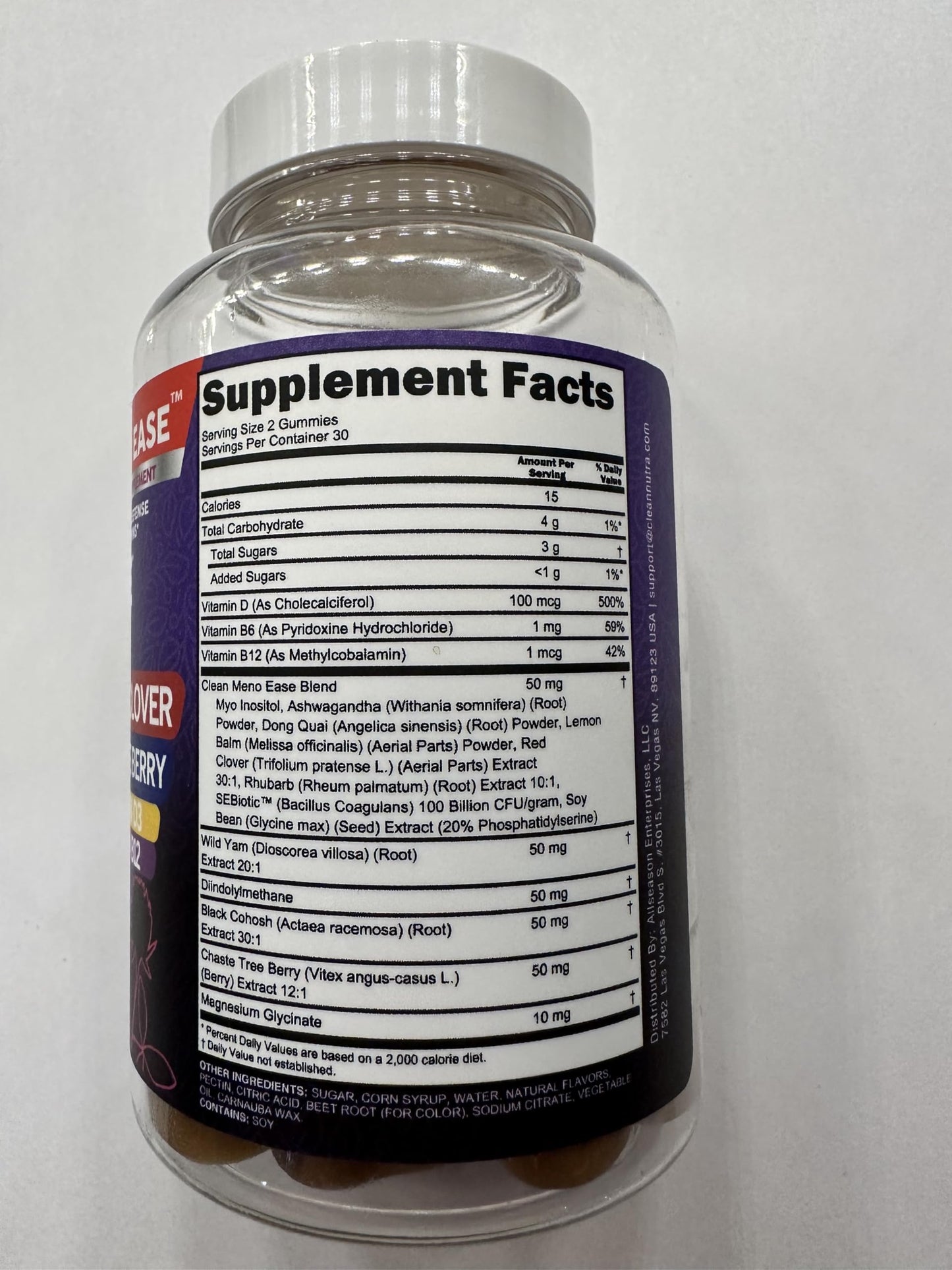 Clean Nutraceuticals Menopause Gummies for Women – Hormone Balance & Night Sweat Support