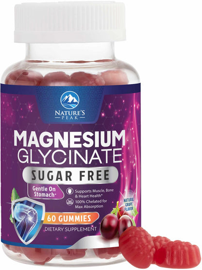Magnesium Glycinate Gummies - Sugar Free | Sleep & Heart Health