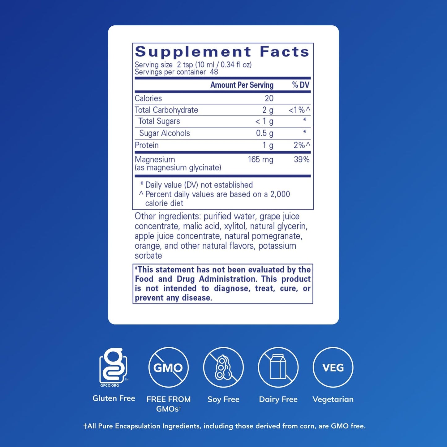 Pure Encapsulations Magnesium Glycinate Liquid – Supports Bone Health & Heart Health* – Vegan, Gluten Free & Non-GMO – 16.2 fl oz