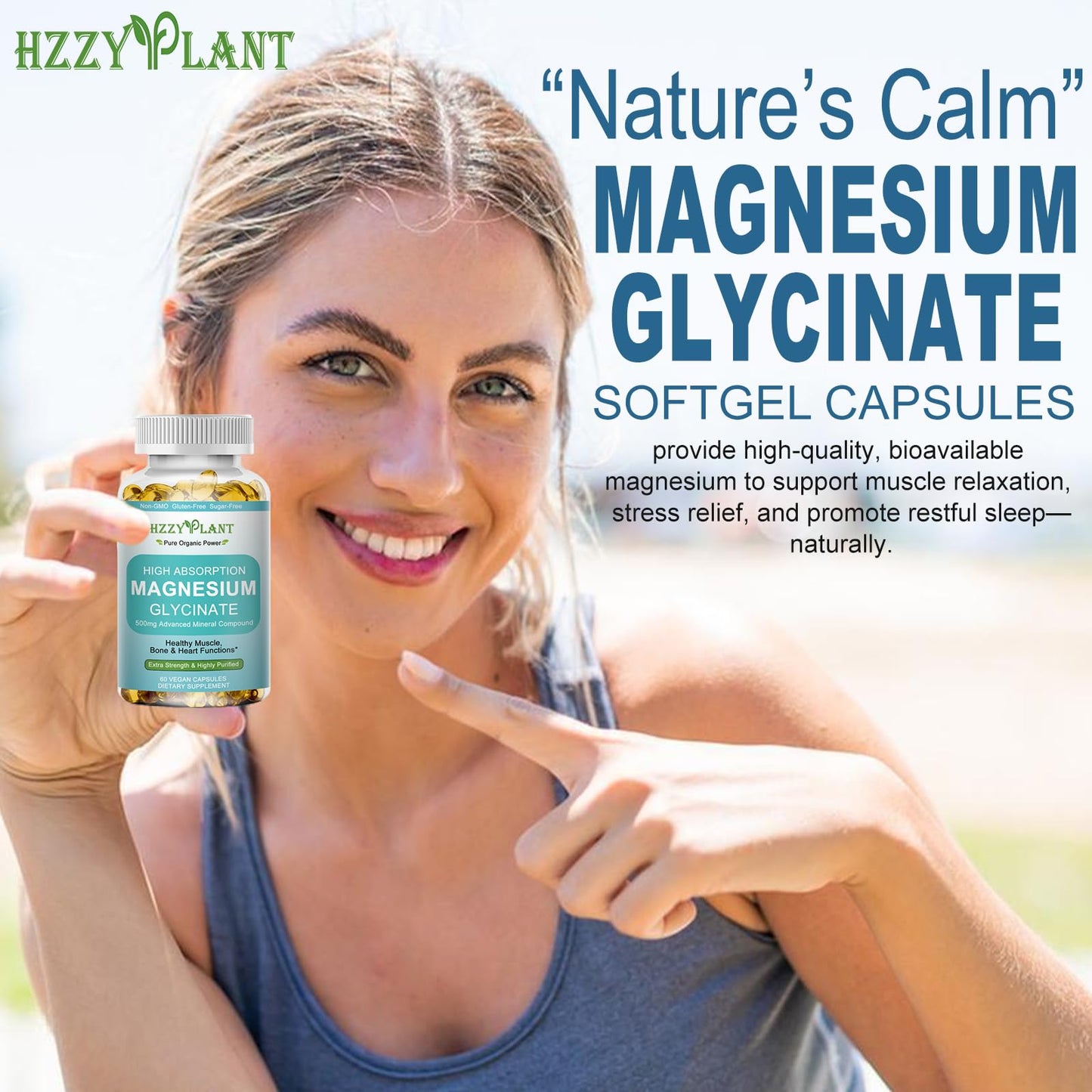 Magnesium Glycinate 500mg Softgels – High-Absorption Magnesium Supplement